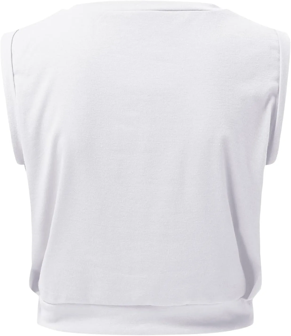Crop Top Athletic Shirts for Women Cute Sleeveless Yoga Tops Running Gym Cotton Cropped Workout Clothes