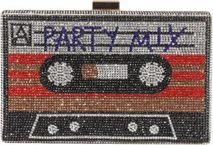Crystal Women's Rhinestone Wedding Clutch Bag Cassette Tape Evening Bag Party Money Purses Handbags Shoulder Bag