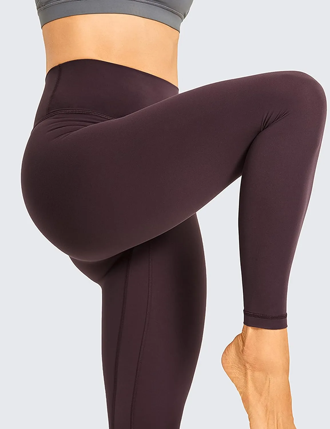 CRZ YOGA Womens Brushed Naked Feeling Workout Leggings 25" - High Waisted Gym Compression Tummy Control Yoga Pants