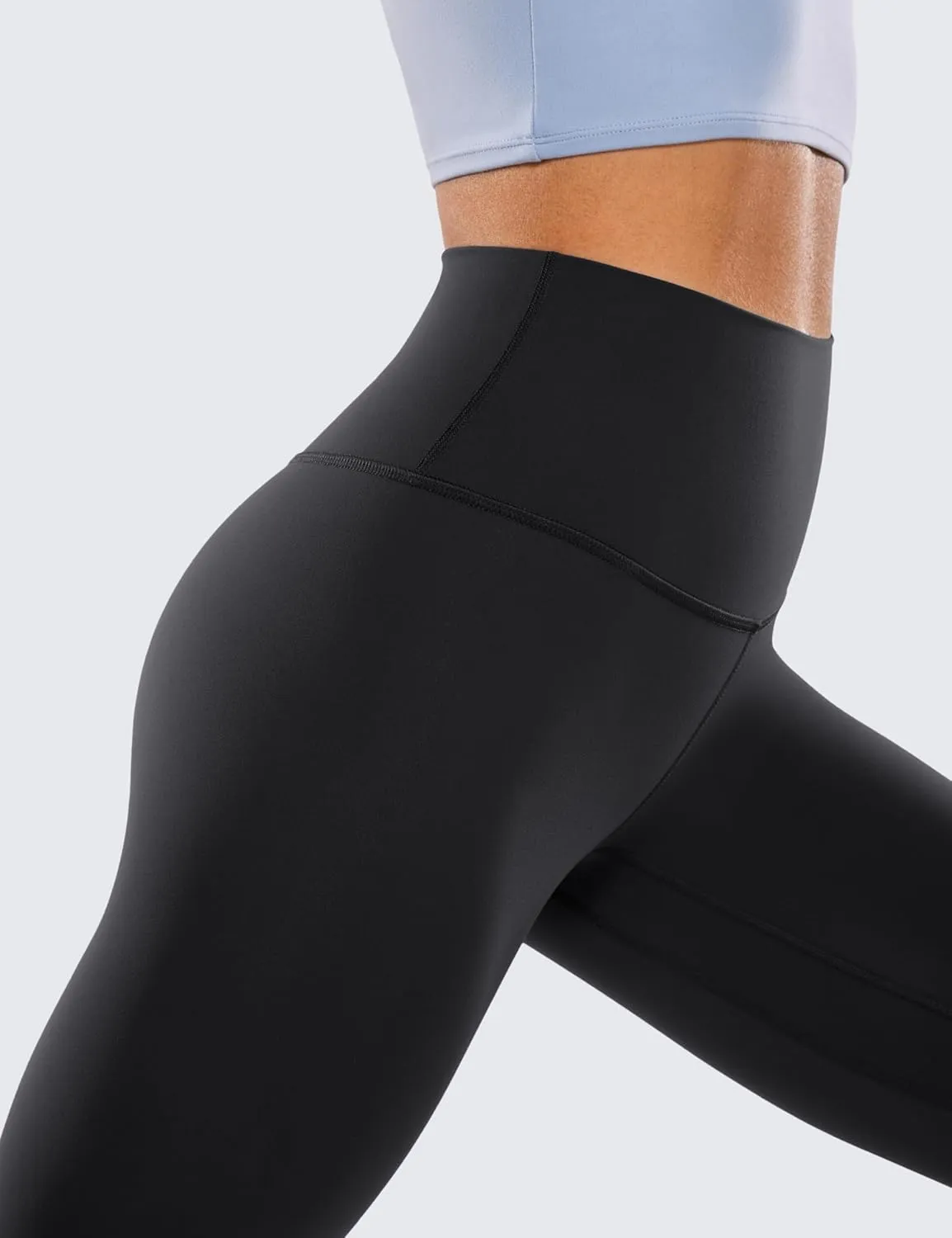 CRZ YOGA Womens Brushed Naked Feeling Workout Leggings 25" - High Waisted Gym Compression Tummy Control Yoga Pants