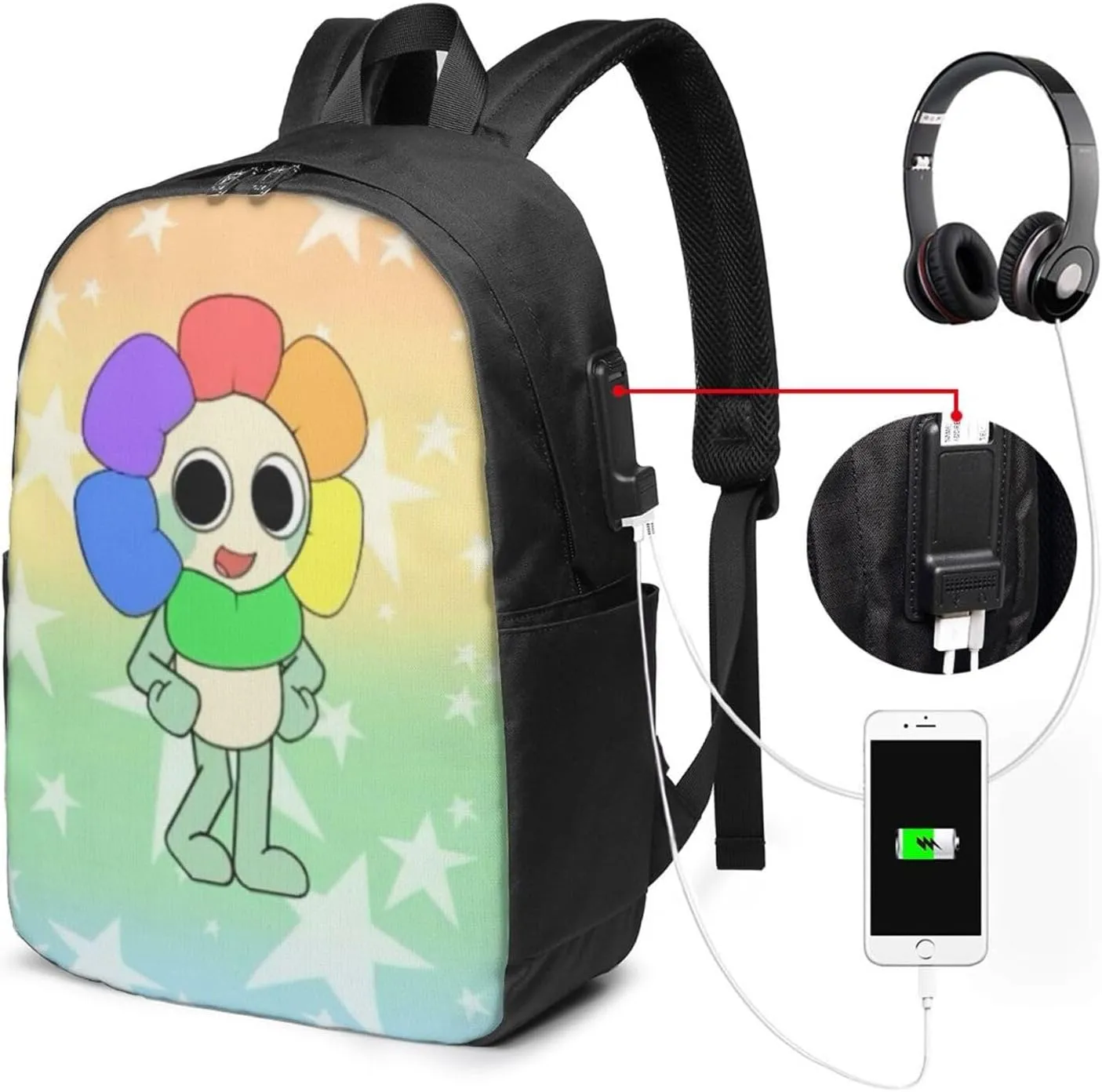 Dandy'S World 3 Backpack Lightweight Large Capacity Laptop Backpack Travel Backpacks For Unisex 17in.