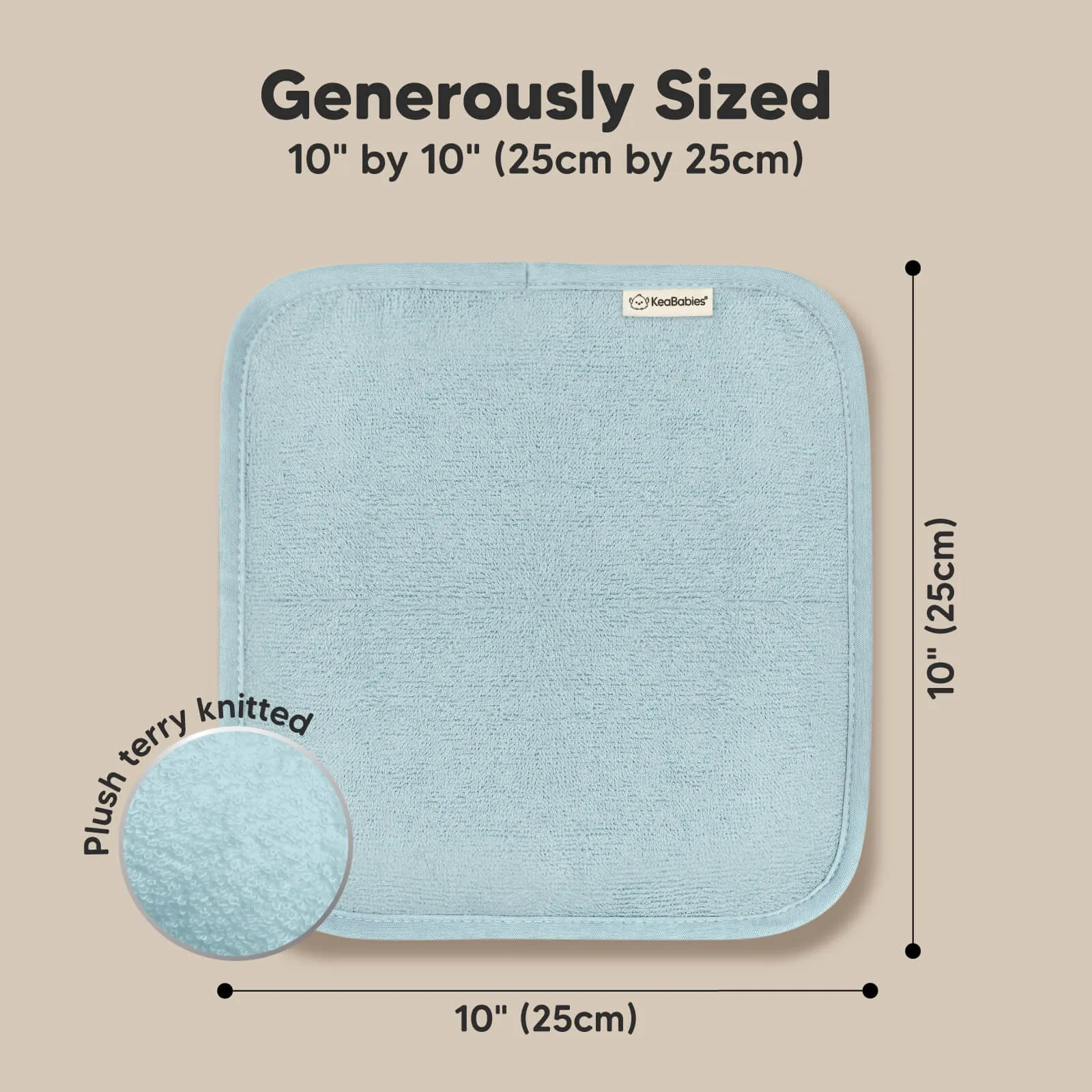 Deluxe Baby Washcloths (Sky)