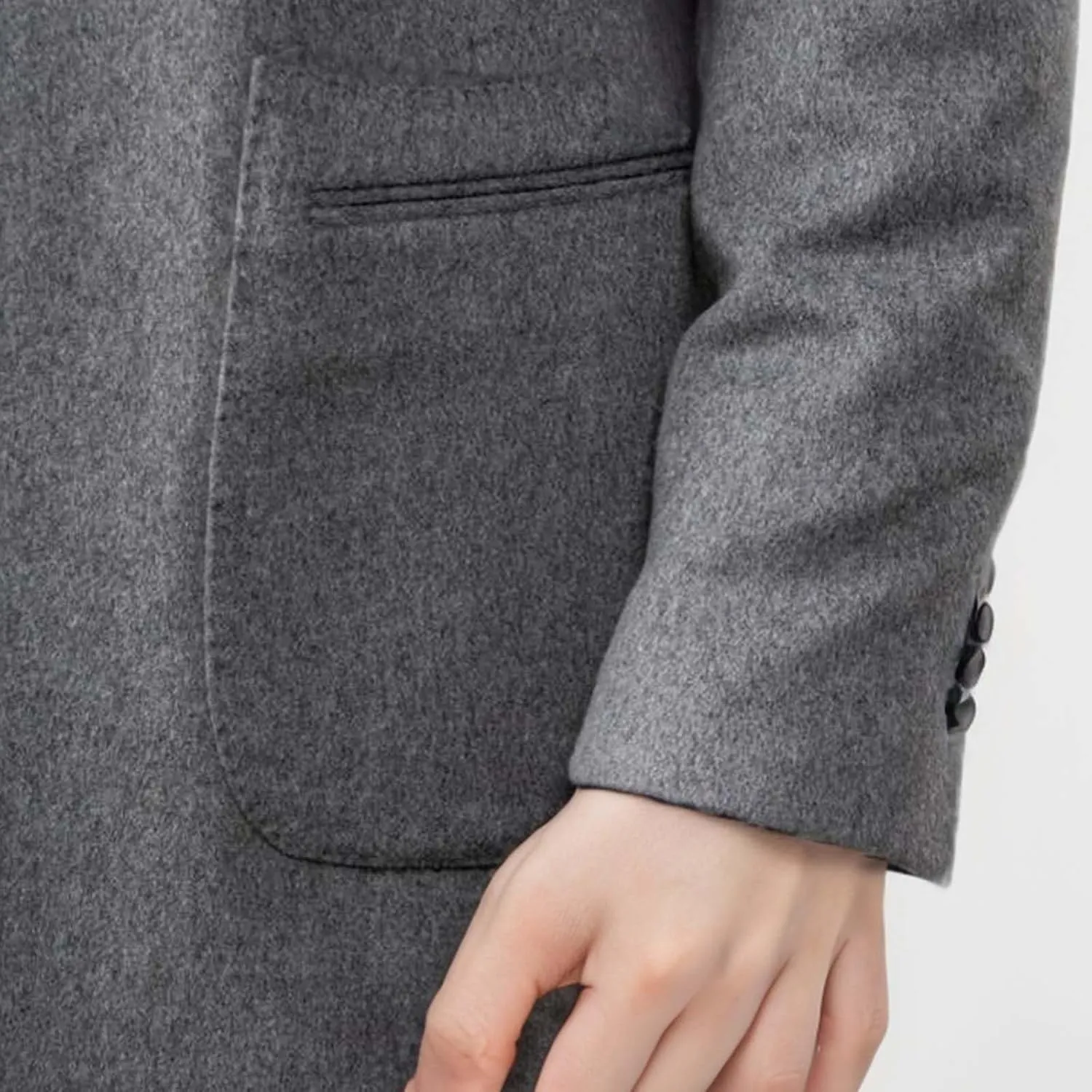 Dgoopd Men's Double Breasted Trench Coat Wool Blend Long Coat Notch Lapel Jacket Casual Pea Coat Windproof Jacket