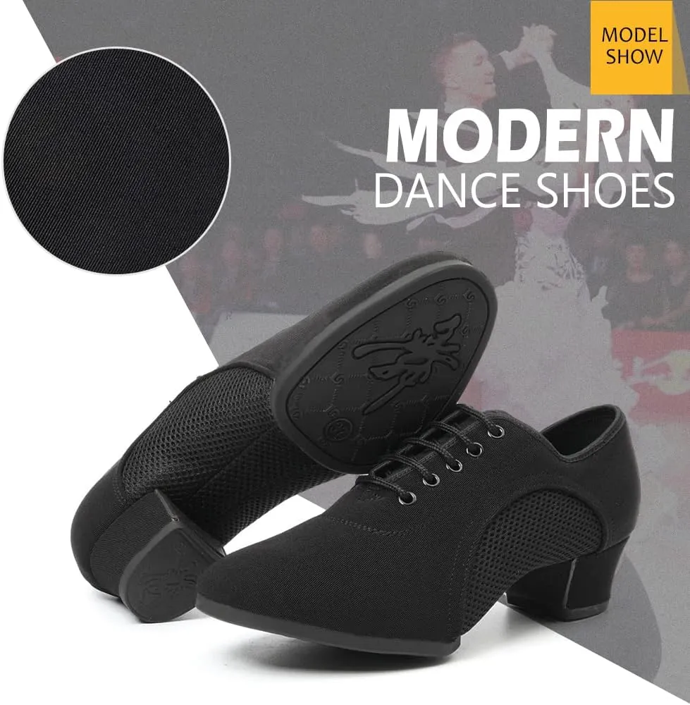 DKZSYIM Men and Women's Boost Dance Sneaker Modern Jazz Ballroom Performance Dance-Sneakers Sports Shoes,Model LHD-NJB