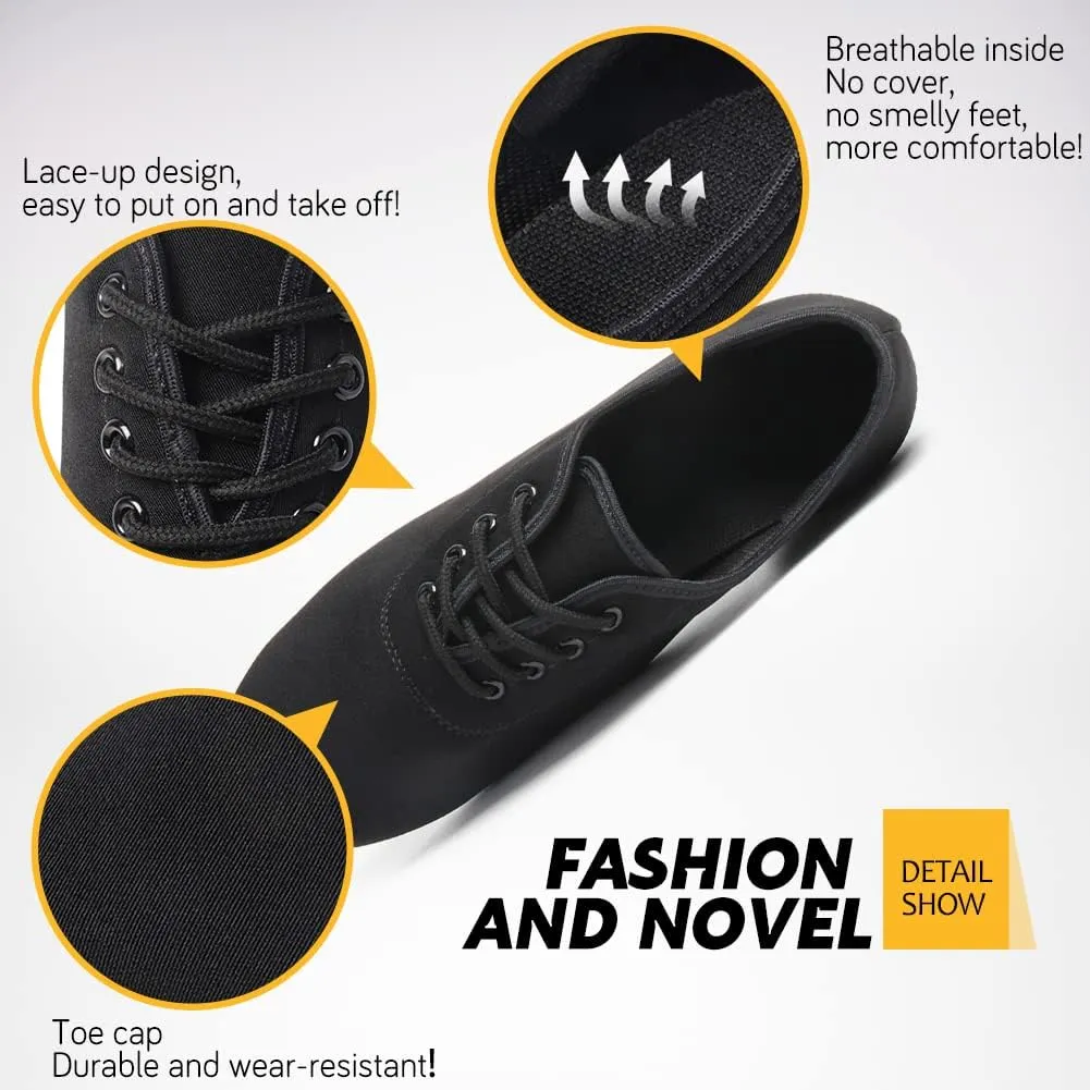 DKZSYIM Men and Women's Boost Dance Sneaker Modern Jazz Ballroom Performance Dance-Sneakers Sports Shoes,Model LHD-NJB