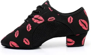 DKZSYIM Men and Women's Boost Dance Sneaker Modern Jazz Ballroom Performance Dance-Sneakers Sports Shoes,Model WZSP-NJB