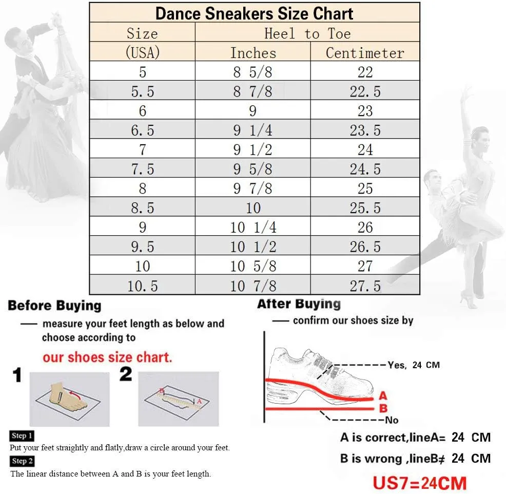 DKZSYIM Men and Women's Boost Dance Sneaker Modern Jazz Ballroom Performance Dance-Sneakers Sports Shoes,Model WZSP-NJB