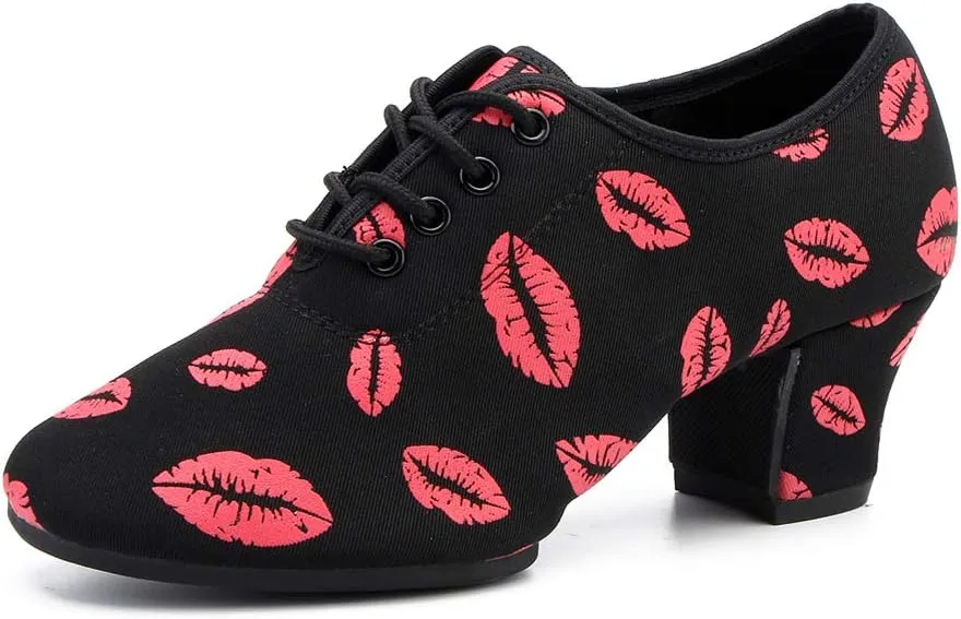 DKZSYIM Men and Women's Boost Dance Sneaker Modern Jazz Ballroom Performance Dance-Sneakers Sports Shoes,Model WZSP-NJB