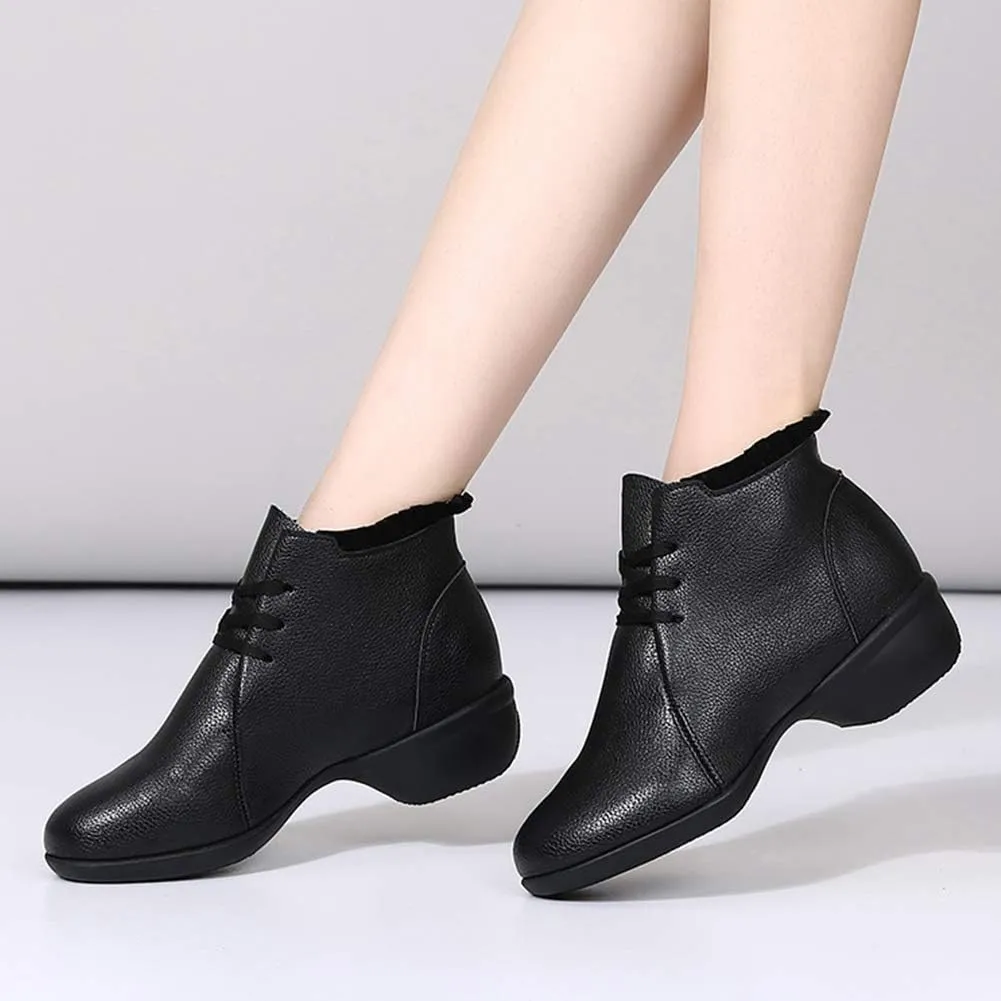 DKZSYIM Women's Leather Boost Dance Sneaker/Modern Jazz Ballroom Performance Dance-Sneakers Sports Shoes,Model YMJ1818