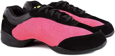 DKZSYIM Women's Split Sole Dance Sneaker/Modern Jazz Ballroom Performance Dance-Sneakers Sports Shoes,Model CMJ-FJW