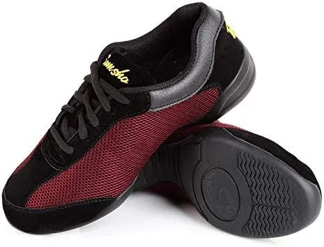 DKZSYIM Women's Split Sole Dance Sneaker/Modern Jazz Ballroom Performance Dance-Sneakers Sports Shoes,Model CMJ-FJW