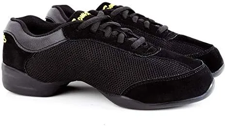 DKZSYIM Women's Split Sole Dance Sneaker/Modern Jazz Ballroom Performance Dance-Sneakers Sports Shoes,Model CMJ-FJW