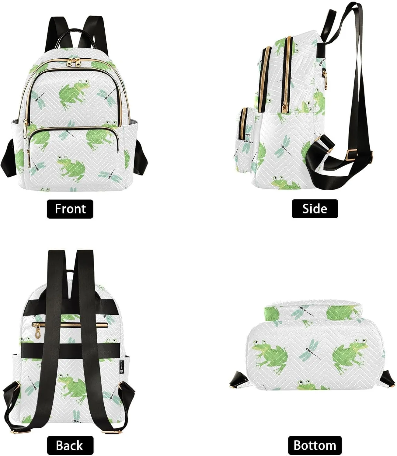 Dragonflies Frogs Small Backpack Purse for Women Travel Diaper Bag Daypack Backpacks for Vacation Shopping
