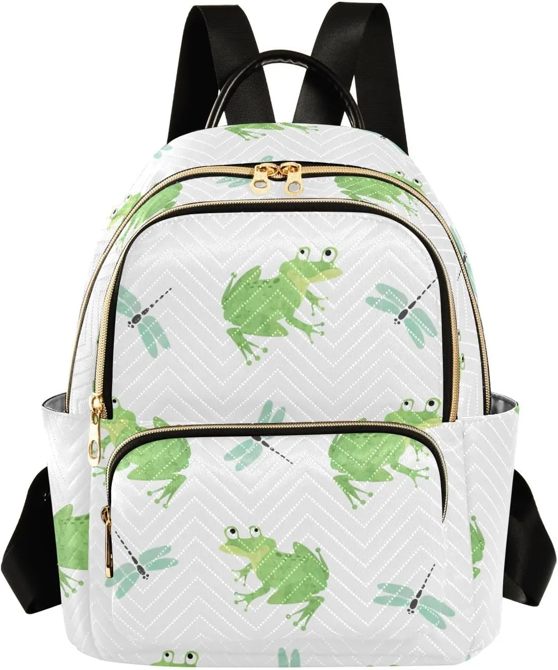 Dragonflies Frogs Small Backpack Purse for Women Travel Diaper Bag Daypack Backpacks for Vacation Shopping