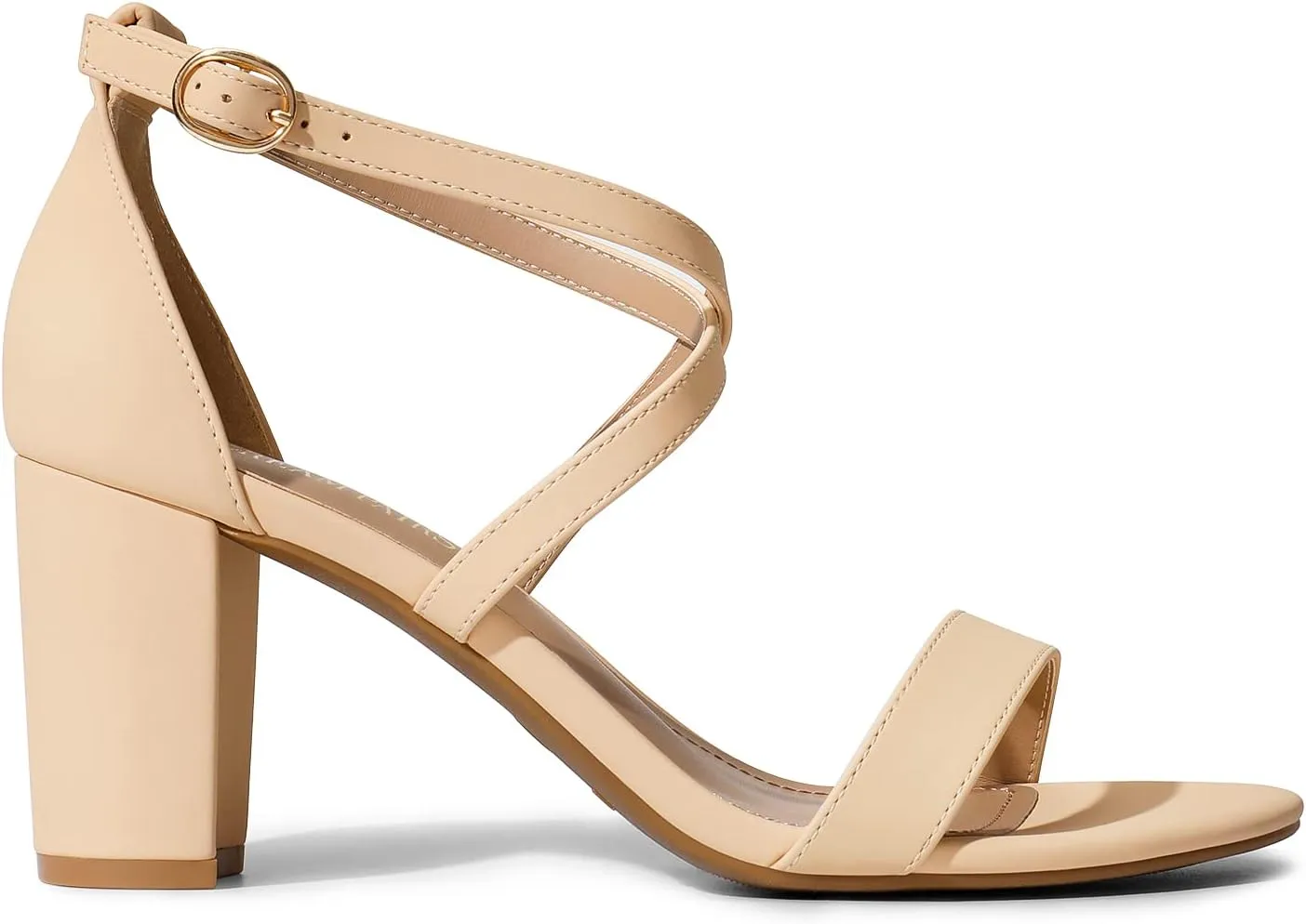 DREAM PAIRS Womens Ankle Strap Dress Low Chunky Block Open Toe Heel Sandals for Party Wedding