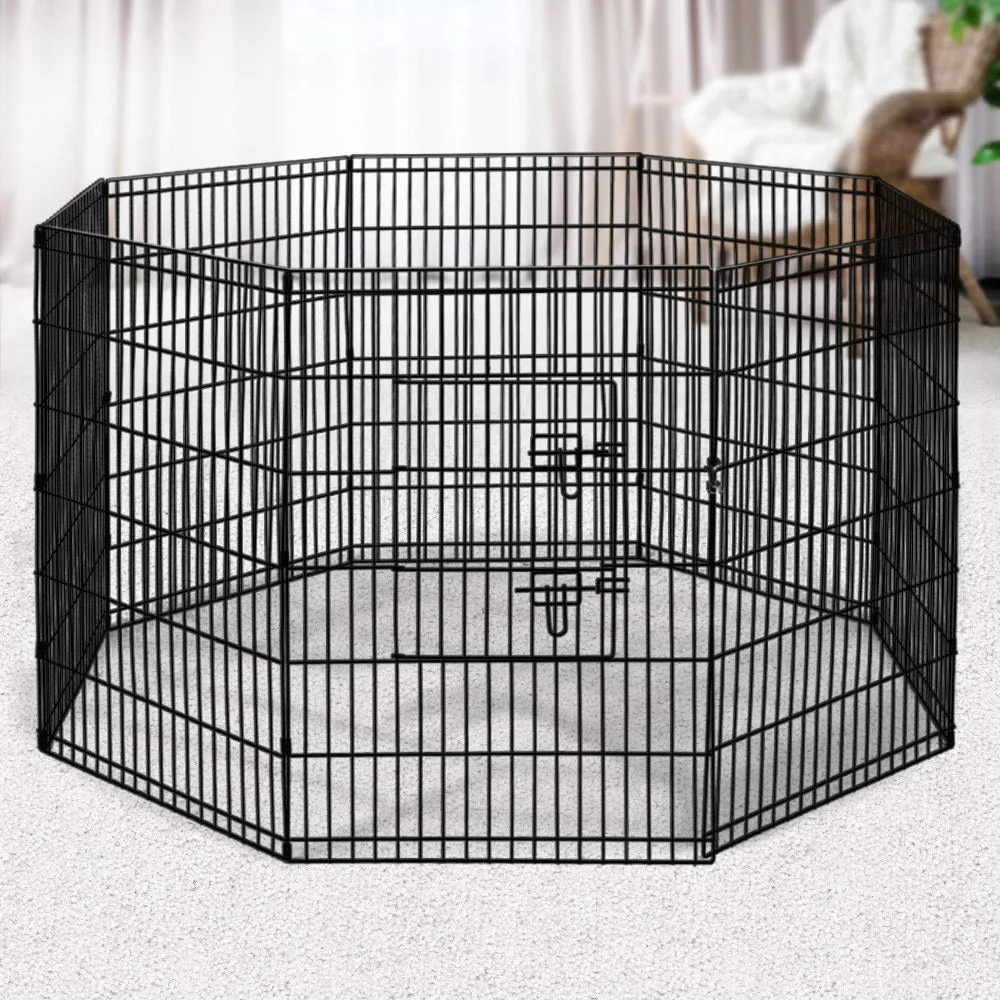 Durable 36" 8-Panel Pet Playpen Enclosure with Locks - i.Pet