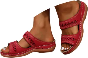 Eduavar Sandals for Women Casual Summer, Women Sandals Dressy Wedge Sandals with Arch Support Anti-Slip Comfy Sandal