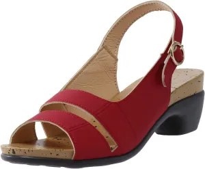 Eduavar Sandals for Women, Sandals Women Orthopedic Sandals Dressy Open Toe Low Heel Sandals with Ankle Strap