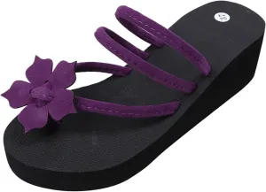 Eduavar Wedge Sandals for Women, Orthopedic Sandals for Women Rhinestone Flip Flops Flat Sandals Summer Slippers
