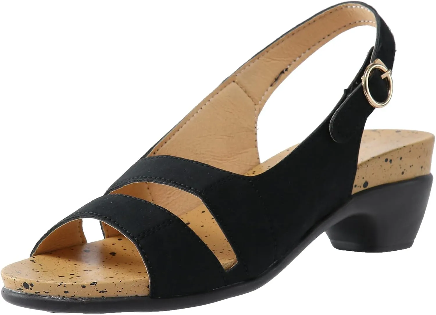 Eduavar Womens Wedge Sandals, Orthopedic Sandals for Women Open Toe Sandals Casual Heel Sandals with Ankle Strap
