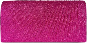 Elegant Evening Clutch Purse Sparkling Party Pleated Handbag Women Formal Party Clutch Bags for Weddings and Parties