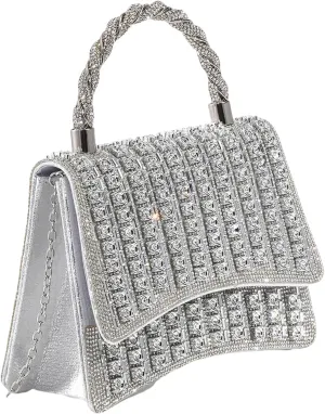 Evening HandbagWomen's Elegant Evening Clutches Bag with Detailing for Formal Event and Parties Chain Strap Handbag Purse