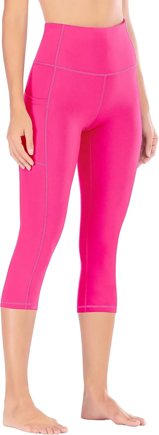 Ewedoos Womens Yoga Pants with Pockets Capri Leggings for Women Tummy Control Workout Leggings Compression Capris Pants