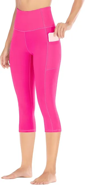 Ewedoos Womens Yoga Pants with Pockets Capri Leggings for Women Tummy Control Workout Leggings Compression Capris Pants
