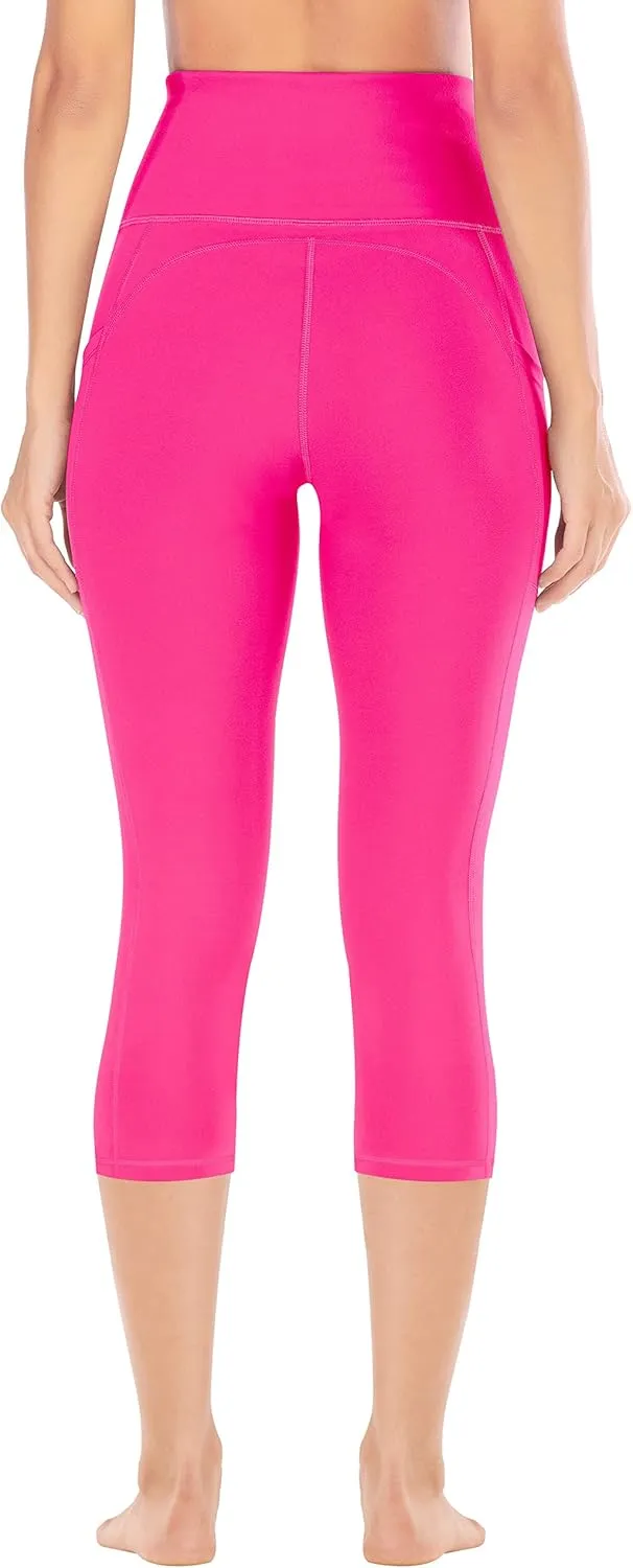 Ewedoos Womens Yoga Pants with Pockets Capri Leggings for Women Tummy Control Workout Leggings Compression Capris Pants