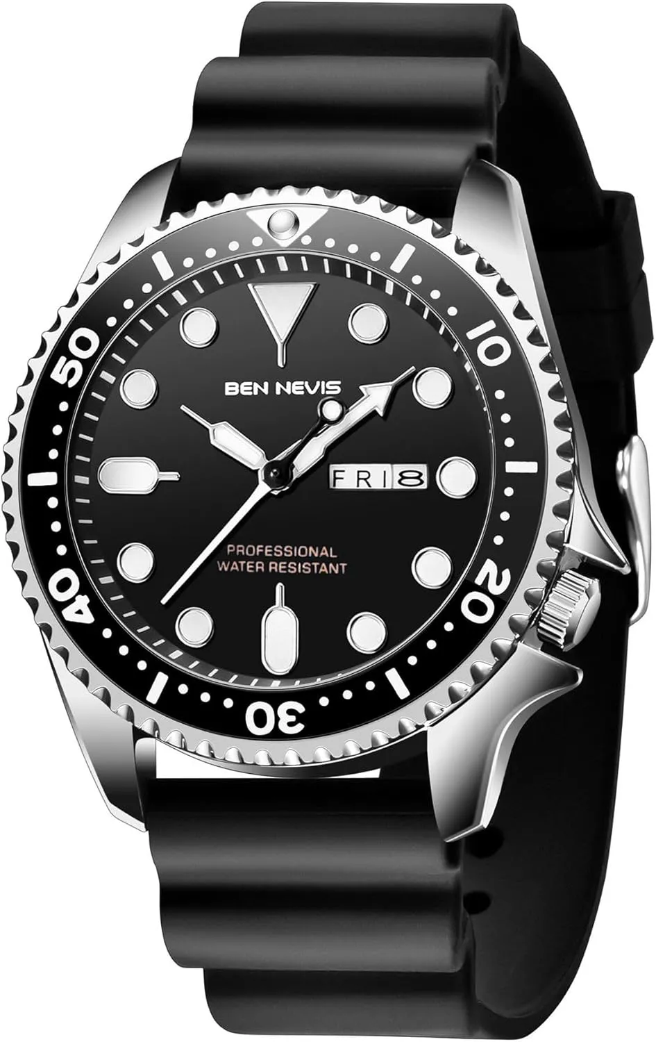 FANMIS Men's Classic Military Analog Watches Minimalist Business Men's Watch Waterproof Outdoor Sport Watches Silicone Strap Stylish Men Watch