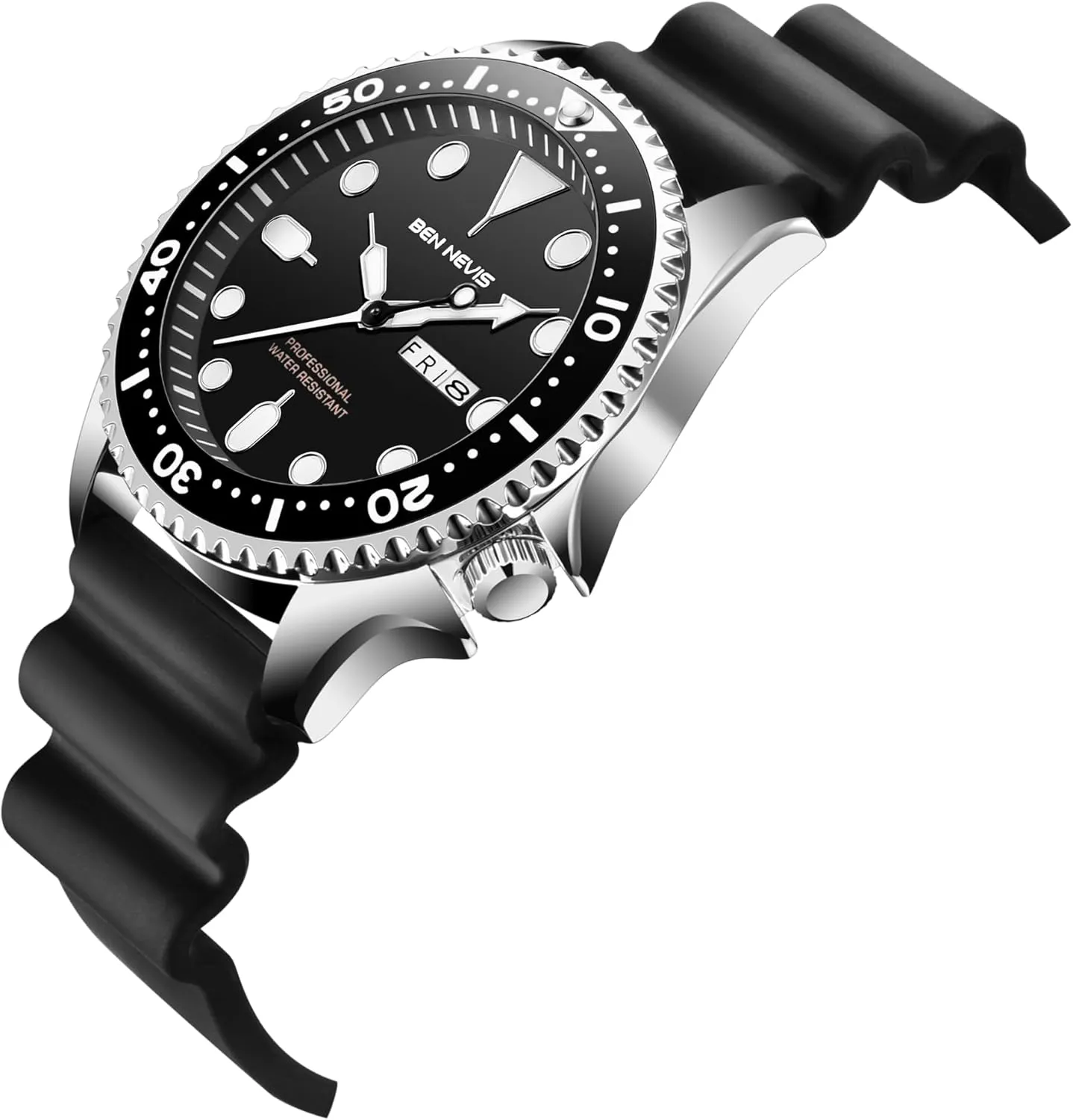FANMIS Men's Classic Military Analog Watches Minimalist Business Men's Watch Waterproof Outdoor Sport Watches Silicone Strap Stylish Men Watch