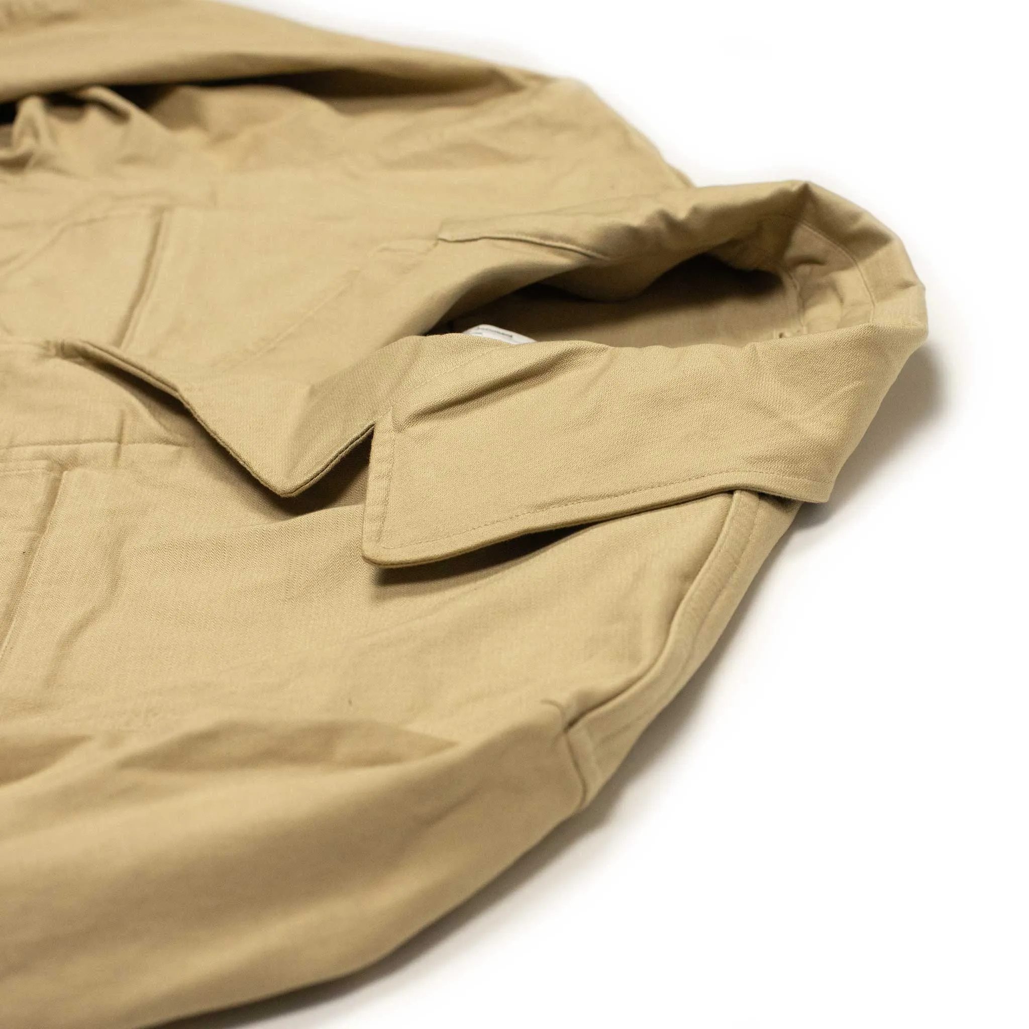 Field jacket in beige cotton sateen