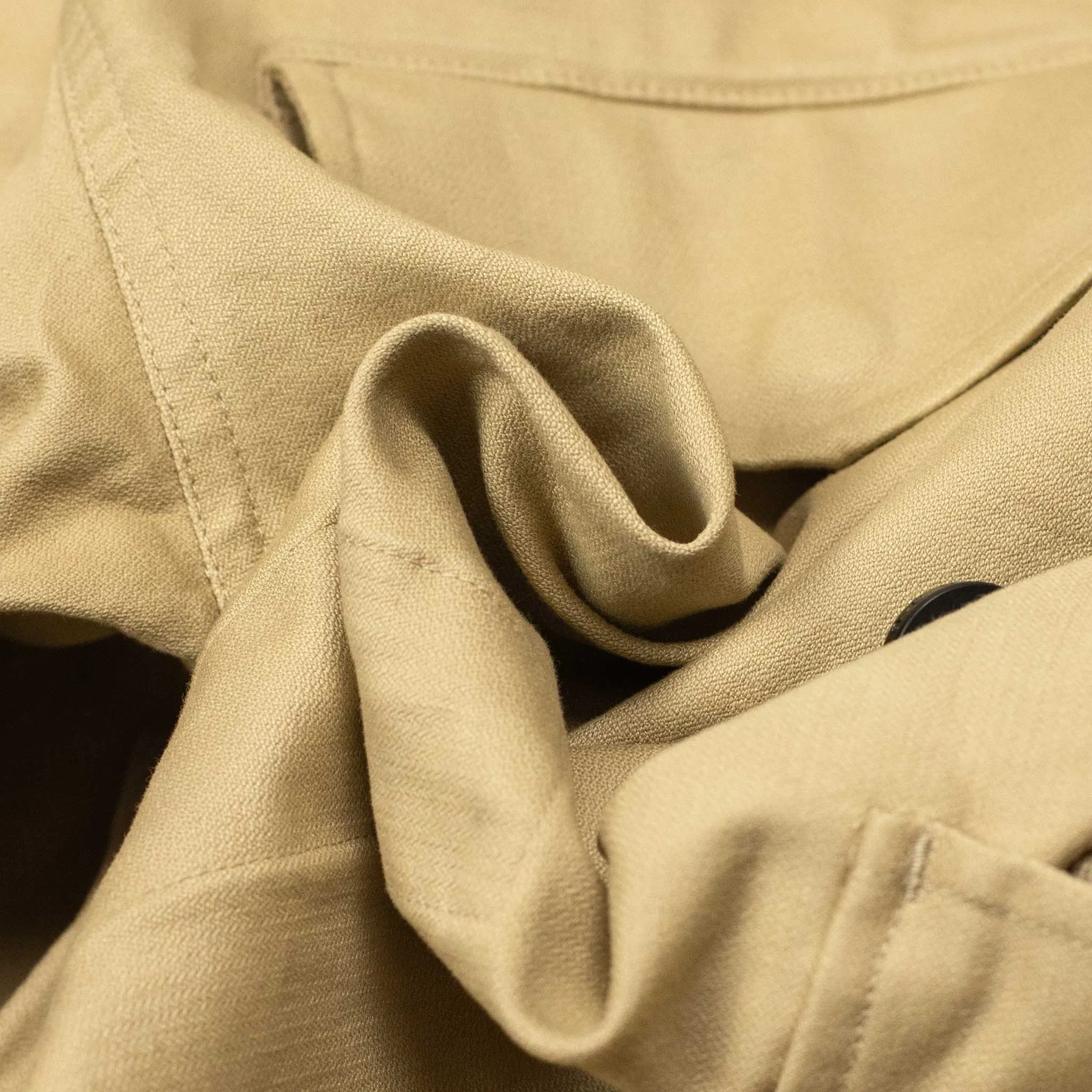 Field jacket in beige cotton sateen