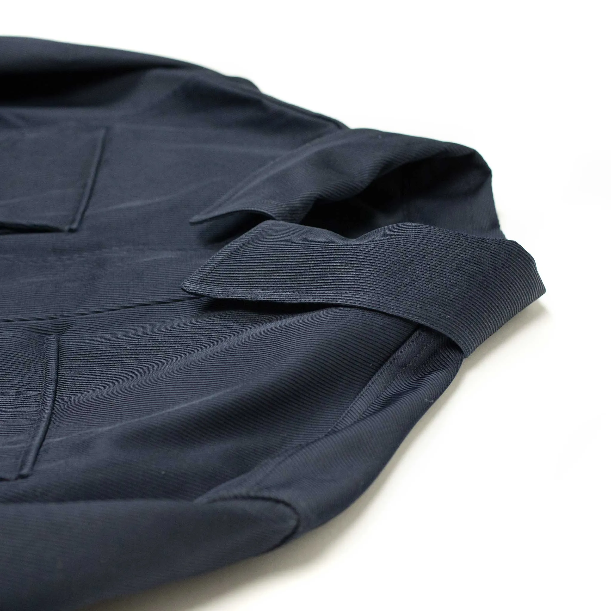 Field jacket in dark navy heavyweight Italian cotton twill