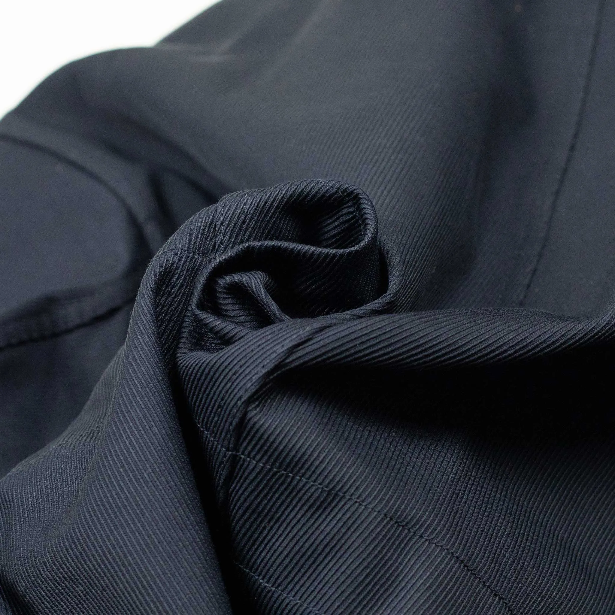 Field jacket in dark navy heavyweight Italian cotton twill