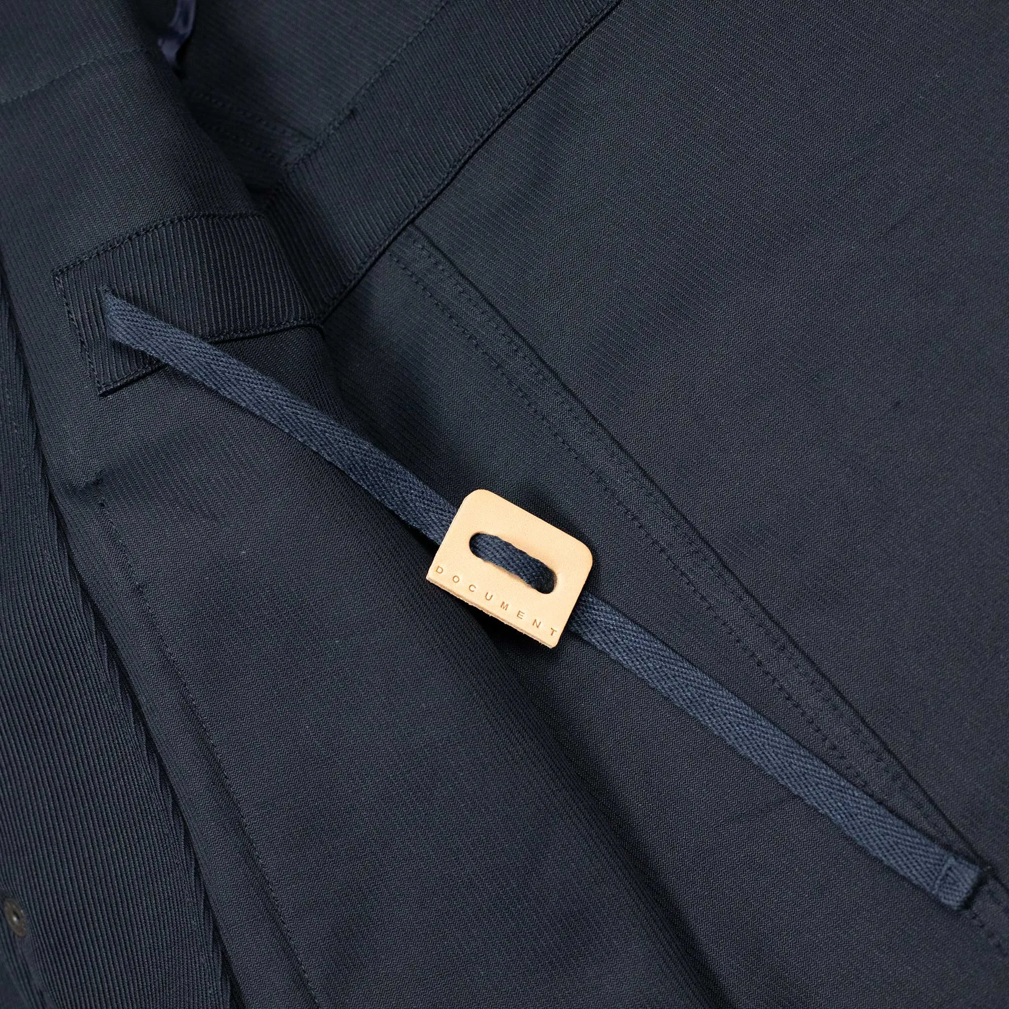 Field jacket in dark navy heavyweight Italian cotton twill