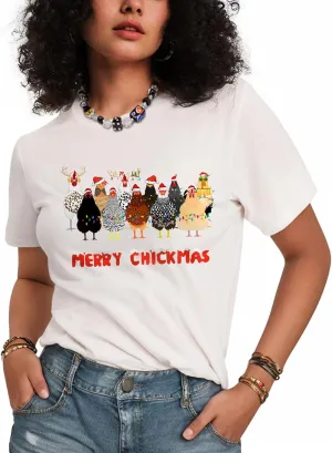 Flafens Graphic Tees T Shirts for Women - Cute Womens T-Shirts Cotton Tshirts Tops Teens Girls