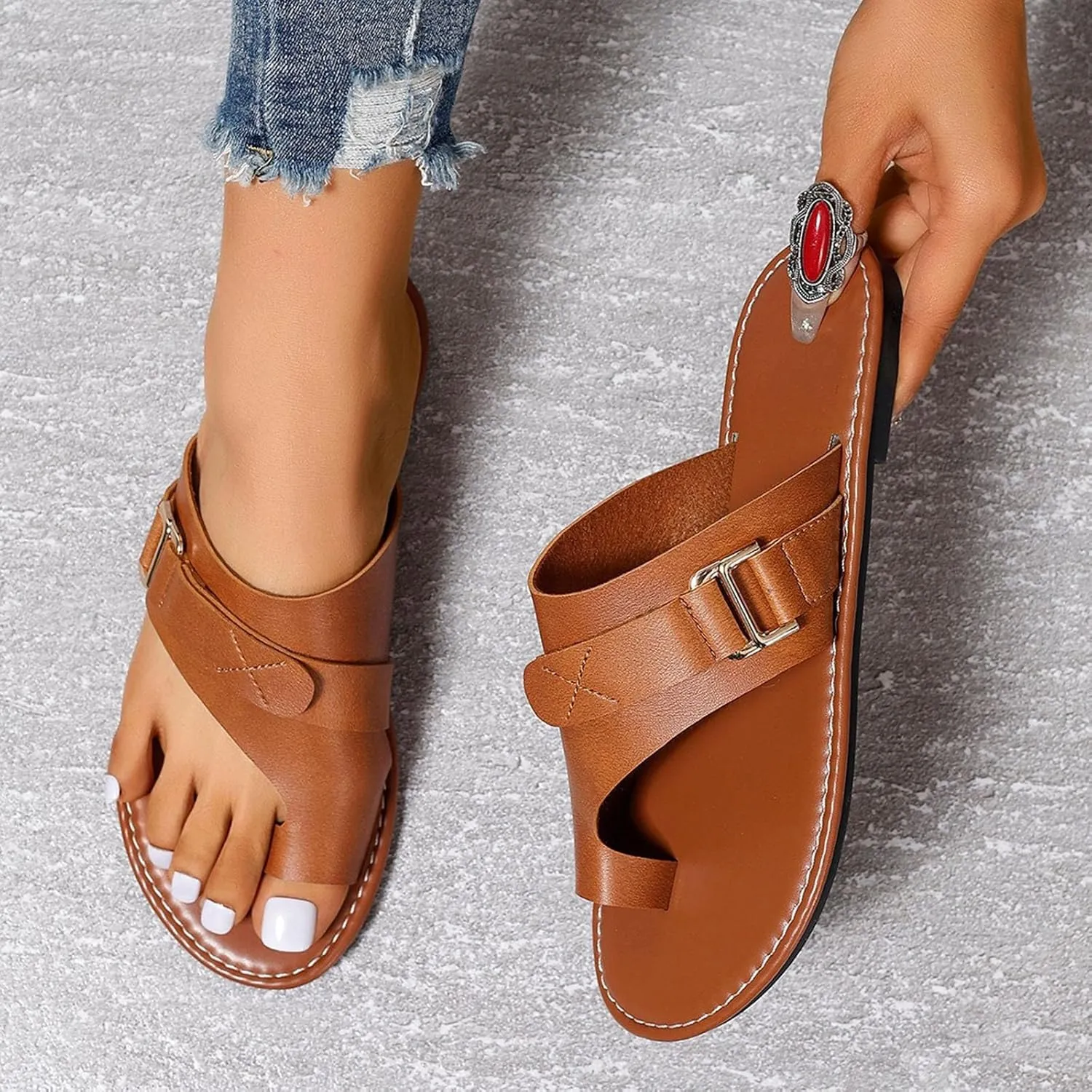 Flip Flops Women Women's Comfortable Walking Sandals Arch Support Flip Flops for Women Womens Sandal
