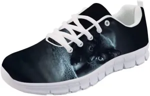 Forchrinse Cat Galaxy Print Walking Shoes Unisex Fashion Sneakers Tennis Running Shoes for Women Men