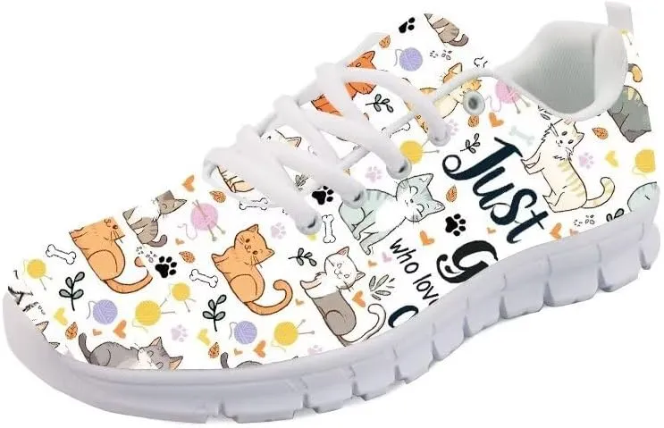 Forchrinse Cat Galaxy Print Walking Shoes Unisex Fashion Sneakers Tennis Running Shoes for Women Men