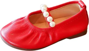 Girls Furry Slippers Toddler Pearl Girl Dress Shoes Girl Ballet Flats Party School Softball Slides Youth Girls