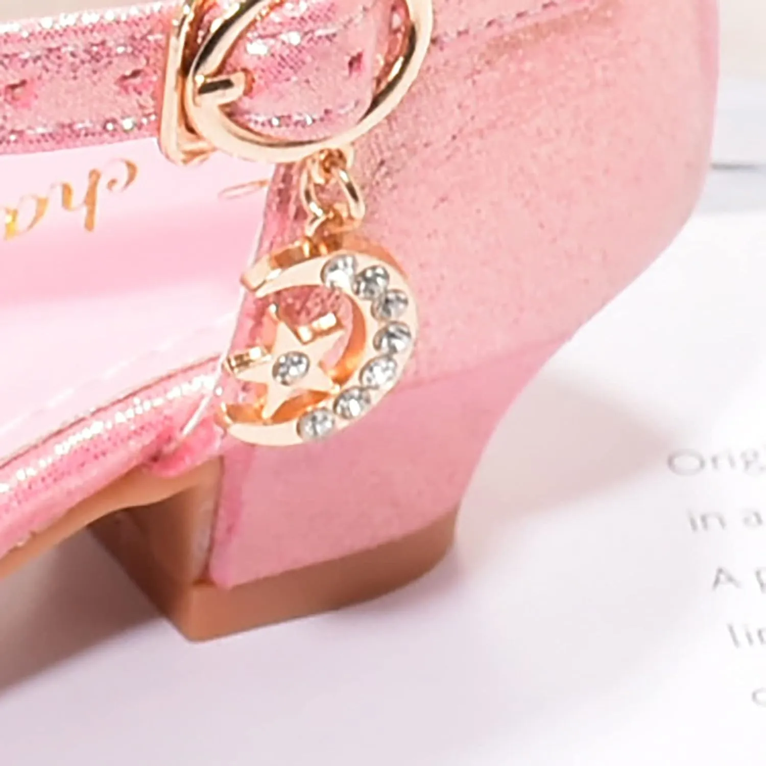 Girls Low Heel Sparkly Dress Shoes Mary Jane Flower Girls Wedding Birthday Pary Dress Shoes Big Girls Sandals Size 3