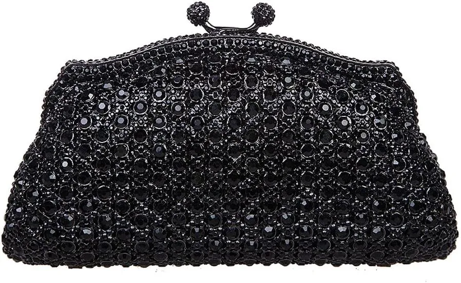 Glittering Evening Clutch Bag Crystal Rhinestone Handbags for Women Wedding Prom Party Night Purse