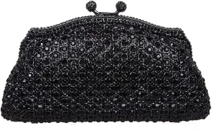 Glittering Evening Clutch Bag Crystal Rhinestone Handbags for Women Wedding Prom Party Night Purse
