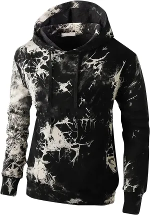 GOFULY Mens Sweatshirt Hoodie Lightweight Fall Tie Dye Hoodies Long Sleeve Pullover Sweatshirts Drawstring Shirt With Pocket