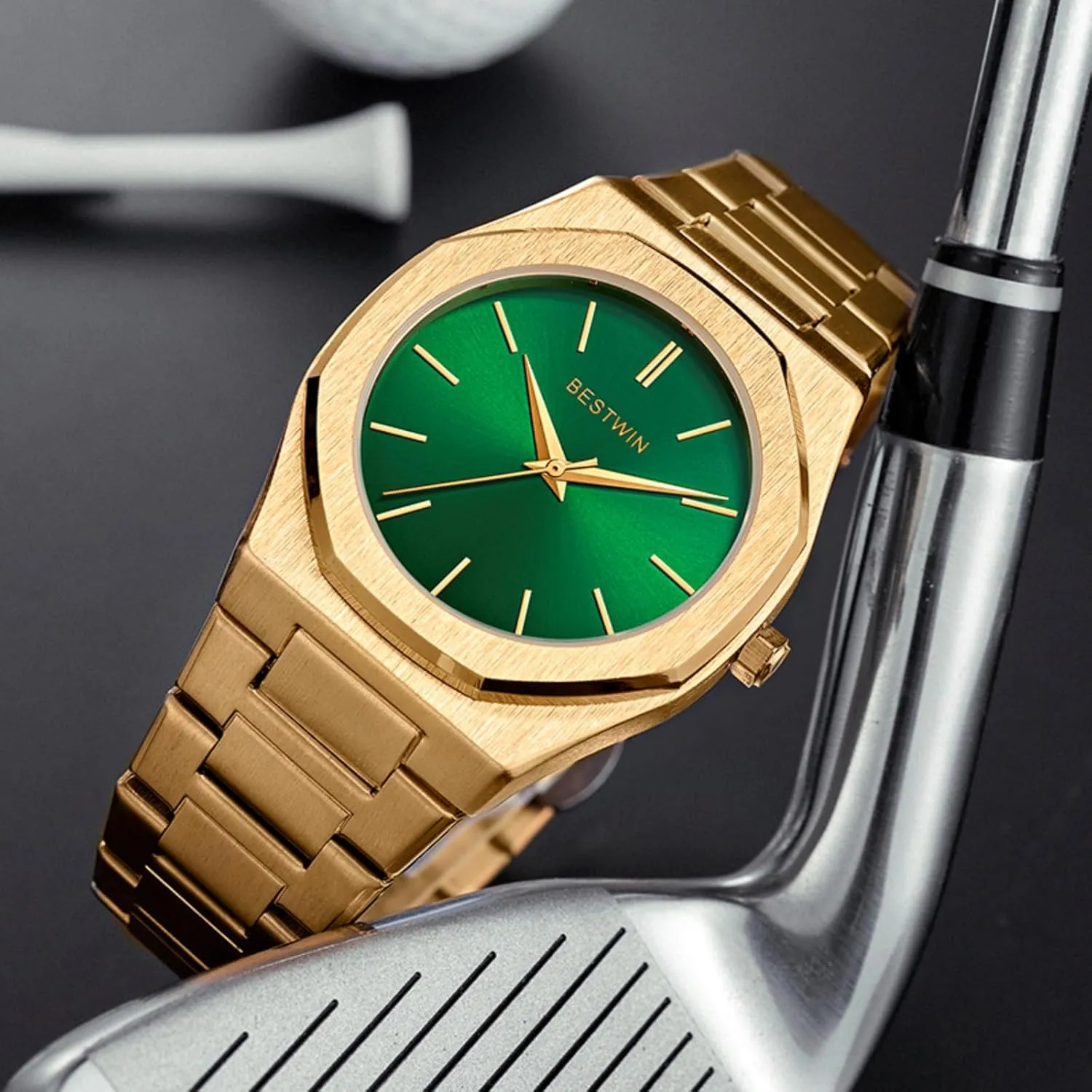 GORBEN Fashion Minimalist Business Men's Wrist Watches for Men Stainless Steel Watch