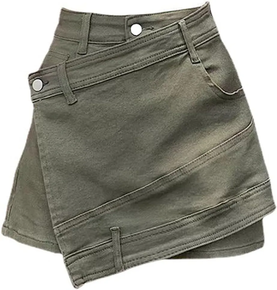 Gothic Denim Shorts Women's high Waisted Buttocks Irregular Shorts Women's Summer Sexy Denim Shorts