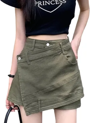 Gothic Denim Shorts Women's high Waisted Buttocks Irregular Shorts Women's Summer Sexy Denim Shorts