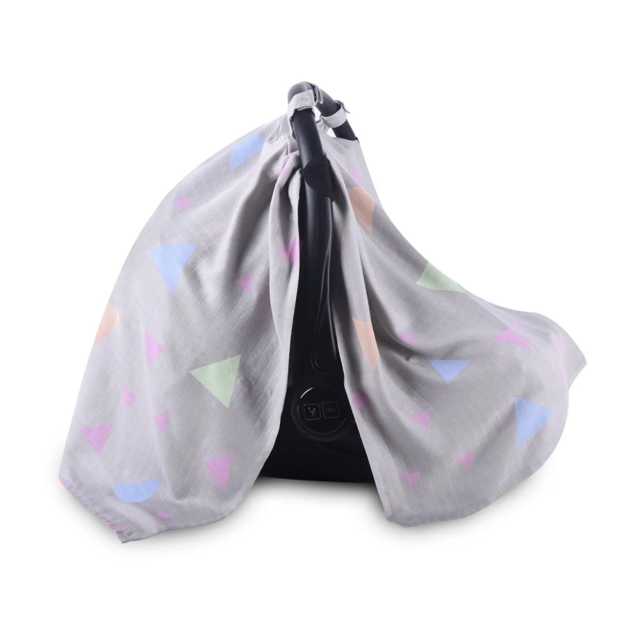 Grey Triangle Bamboo Car Seat Cover