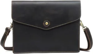 Handmade Cowhide Vintage Crossbody Bag Multi-functional Clutch Messenger Bag